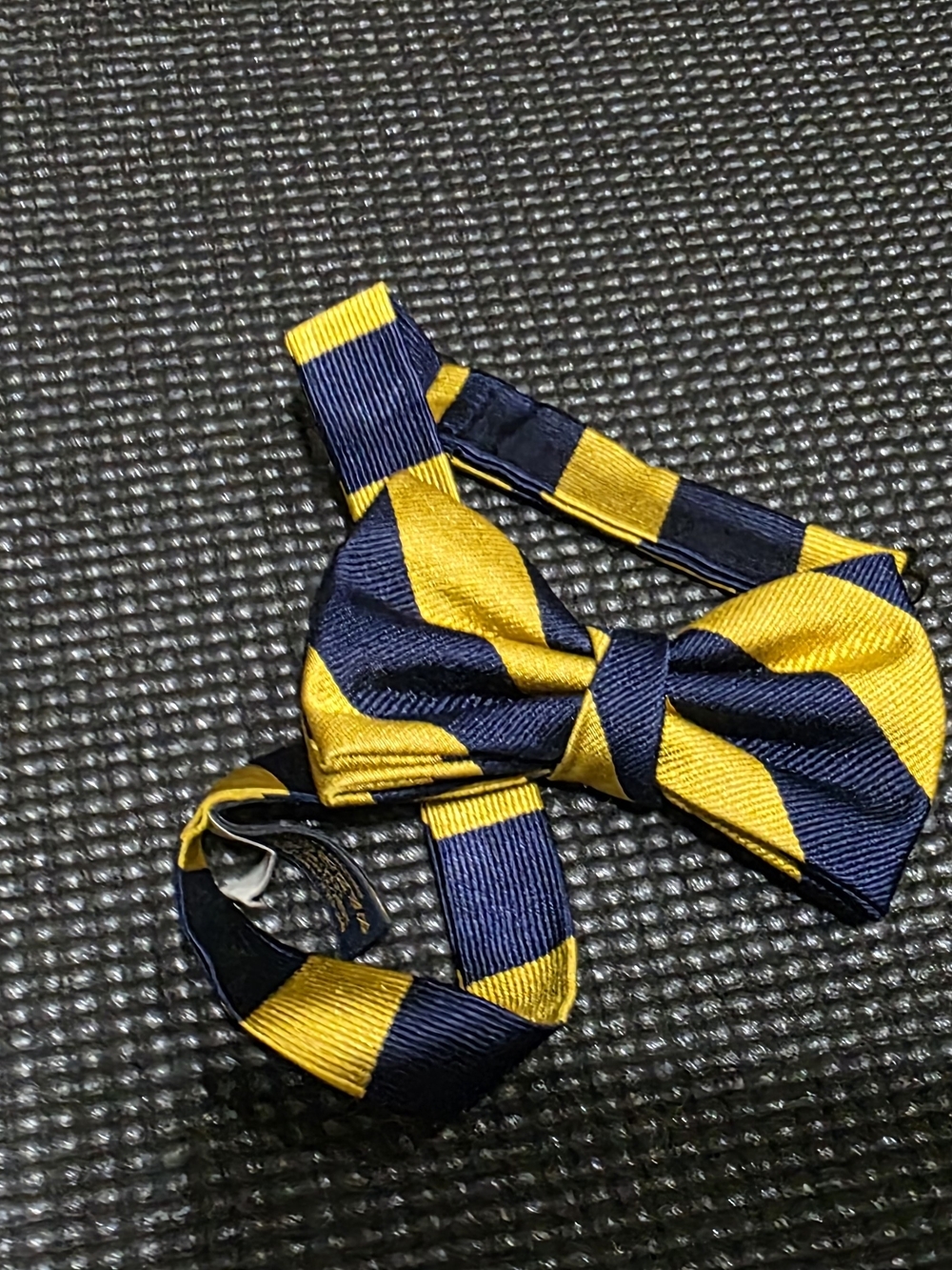 Polo by Ralph Lauren Navy and Yellow Striped Kids Bow Tie